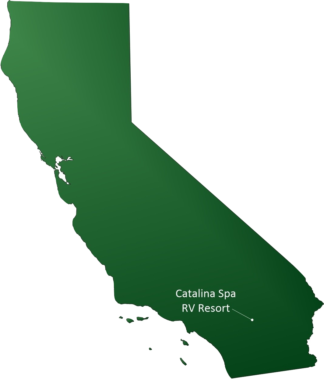 Catalina Spa on the map burned