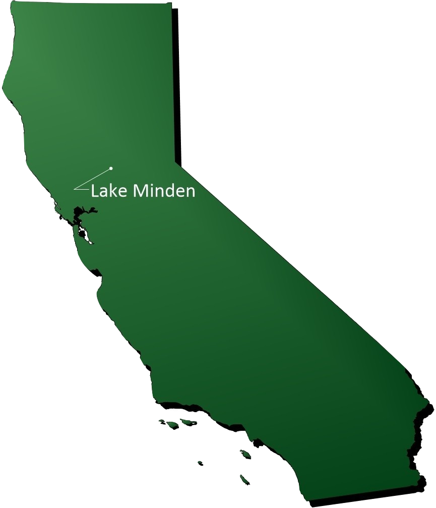 Lake Minden on the map burned