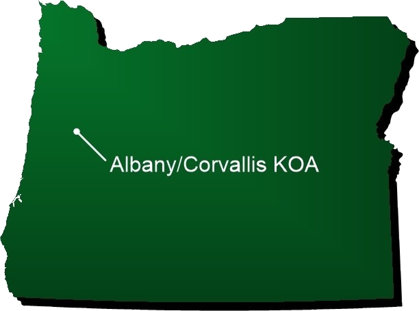Albany Corvallis on the map burned
