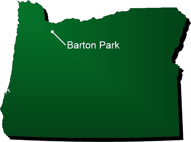 Barton Park on the map burned