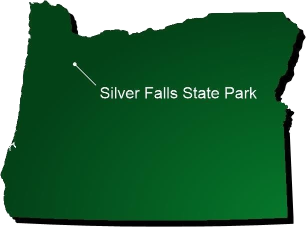 Silver Falls on the map burned